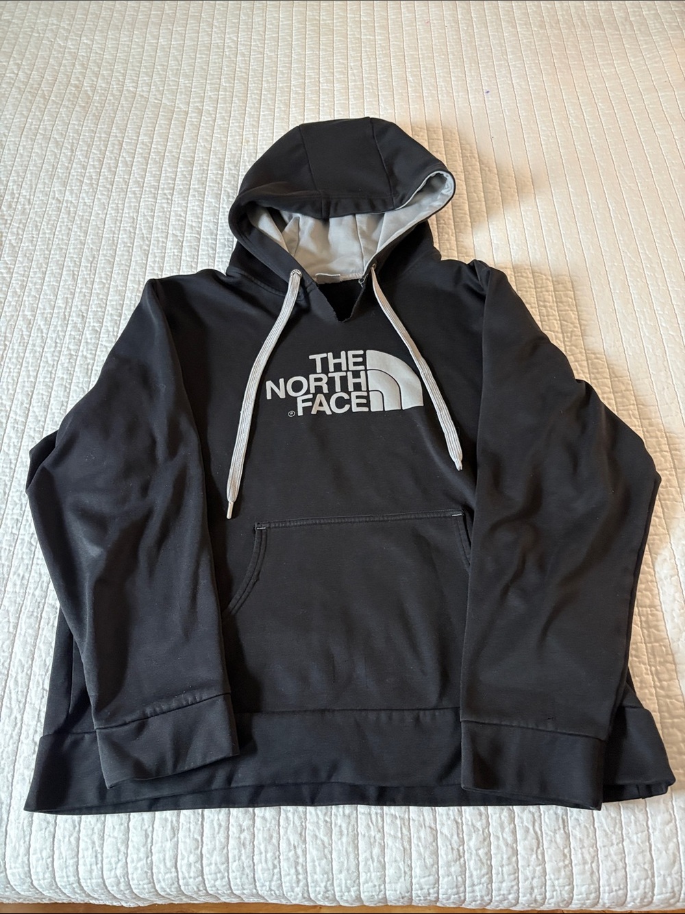 The North Face Men's Black Hoodie with White Logo